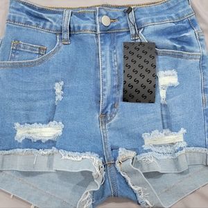 Shein ripped Denim Shorts